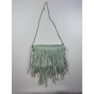 Street Level Women's Viral Fringe Sea Foam Crossbody Handbag Boho Western